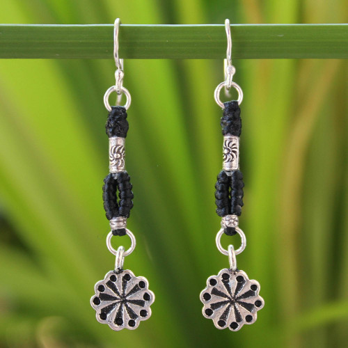 Silver dangle earrings 'Urban Sparkler'