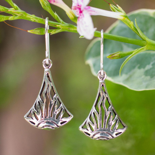 Sterling silver dangle earrings 'Sunrise in Thailand'