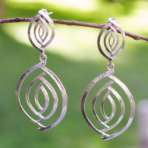 Taxco Silver Jewelry Handcrafted Earrings 'Ancient Eyes'