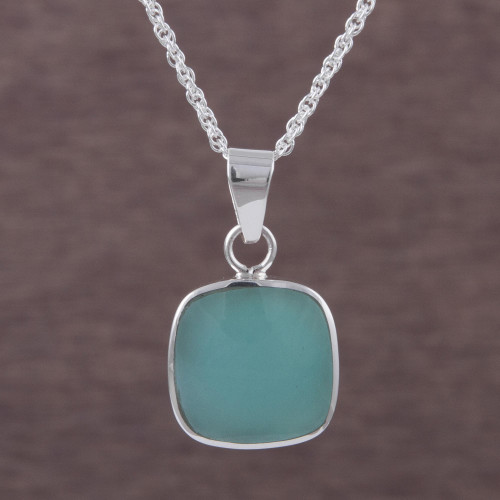 Handcrafted Andean Sterling Silver Necklace with Opal 'Window'