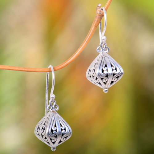 Women's 925 Sterling Silver Earrings from Indonesia 'Silver Fruit'