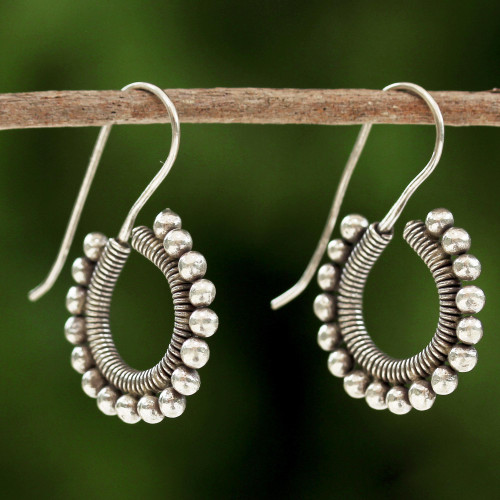 Handmade Karen Hill Tribe Silver Drop Earrings 'Karen Life'