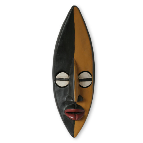 Fair Trade Wood Mask 'Companionship'