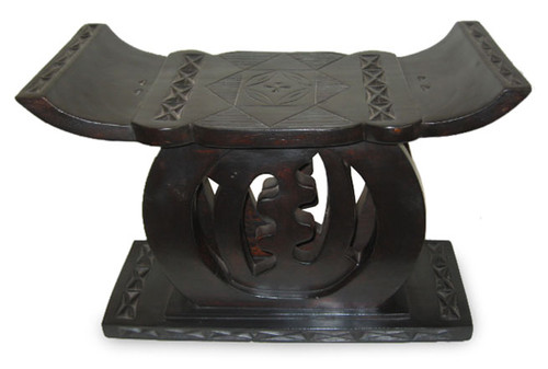 Unique Ashanti Throne Stool 'No Fear'