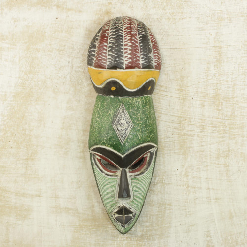Unique Nigerian Wood Mask 'God's Gift'