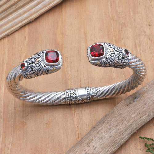 Sterling Silver Bangle Bracelets from Indonesia (Pair) - Ubud Moons