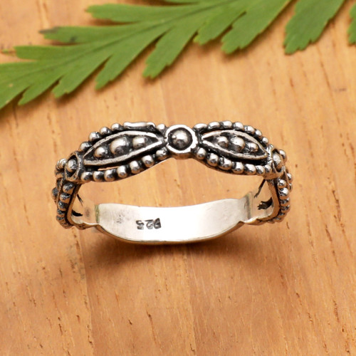 Classic Sterling Silver Band Ring in a Polished Finish 'Dear Sweetness'