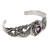 Amethyst and Sterling Silver Cuff Bracelet 'Regal Ivy'