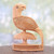 Handcrafted Indian Wood Bird Sculpture 'Perky Parrots'