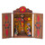 Hand Made Religious Wood Retablo Diorama Andean Folk Art 'Cross of Lamentation'