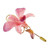 Unique Natural Flower Gold Plated Brooch Pin 'Eternal Orchid'