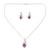 Amethyst Jewelry Set Sterling Silver Necklace Earrings 'Wisteria'