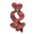 Romantic Wood Sculpture 'Heartfelt Kiss'