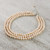 Thai Cultured Peach Pearl Triple Strand Necklace 'Triple Halo'