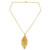Gold Plated Leaf Pendant Necklace 'Forest Solo'