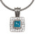 Turquoise Sterling Silver Pendant Necklace 'Blue Regency'