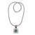 Turquoise Sterling Silver Pendant Necklace 'Blue Regency'