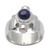 Handcrafted Sterling Silver and Lapis Lazuli Ring 'Direction'