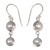 Pearl Sterling Silver Dangle Earrings 'Two Full Moons'