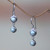 Pearl Sterling Silver Dangle Earrings 'Two Full Moons'