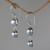 Pearl Sterling Silver Dangle Earrings 'Two Full Moons'