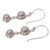 Pearl Sterling Silver Dangle Earrings 'Two Full Moons'