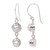 Pearl Sterling Silver Dangle Earrings 'Two Full Moons'