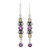 Amethyst and Citrine Earrings Artisan Crafted in India 'Duchess'