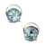 Sterling Silver and Blue Topaz Stud Earrings from India 'Twinkling Moons'