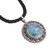 Unique Sterling Silver and Pearl Pendant Necklace 'Blue Indonesian Moon'