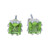 Peridot Earrings Sterling Silver Handmade Indian Jewelry 'Lucky Squares'