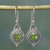 Fair Trade Jewelry Sterling Silver and Peridot Earrings 'Lemon-Lime Drops'