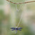 Sterling Silver and Amethyst Pendant Necklace 'Enchanted Dragonfly'