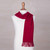 Handcrafted Alpaca Wool Blend Solid Scarf 'Apple Red'