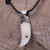 Men's Sterling Silver and Amethyst Bird Necklace 'Brave Eagle'