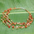 Beaded Pearl and Carnelian Necklace 'Warm Shower'