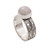 Artisan Crafted Sterling Silver and Rose Quartz Ring 'Dawn Sky'