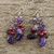 Amethyst and Pearl Dangle Earrings 'Diva'