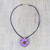 Natural flower necklace 'World of Violet'