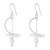 Fair Trade Modern Sterling Silver Dangle Earrings 'Pirouette'