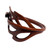 Brown Leather Wristband Bracelet 'Lucky Leaf'