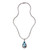 Artisan Jewelry Sterling Silver and Blue Topaz Necklace 'Azure Teardrop'