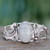 Rainbow Moonstone Cuff Bracelet in Sterling Silver Handmade 'Eternal Glow'