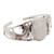 Rainbow Moonstone Cuff Bracelet in Sterling Silver Handmade 'Eternal Glow'