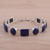 Sterling Silver Lapis Lazuli Bracelet Indian Jewelry 'Connected'