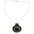 Onyx Pendant Necklace in Oxidized Sterling Silver from India 'Traditional Chic'