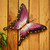 Handmade Purple Butterfly Steel Wall Sculpture Mexico 'Soul of Femininity'