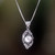 Sterling Silver and Cultured Pearl Pendant Necklace 'Nest of Lilies'