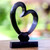 Romantic Wood Sculpture from Indonesia 'Bonds of the Heart'