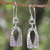 Sterling silver dangle earrings 'Siamese Snakes'